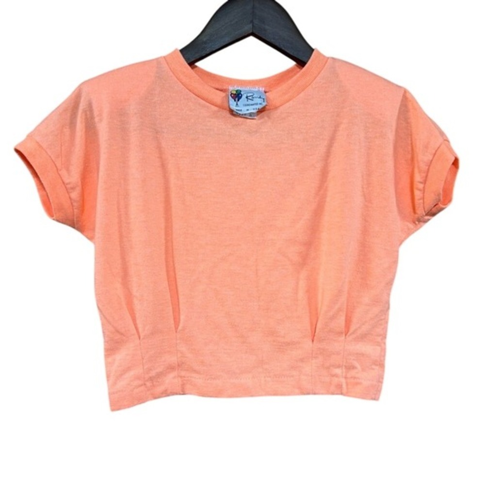 Retro Orange Kids top with shoulder‎ pads!